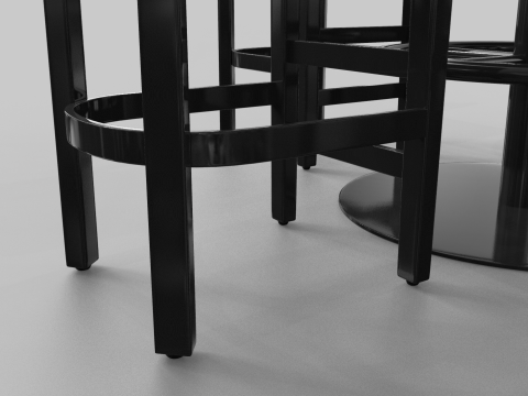Delice - Chair and Table Set Model 3D