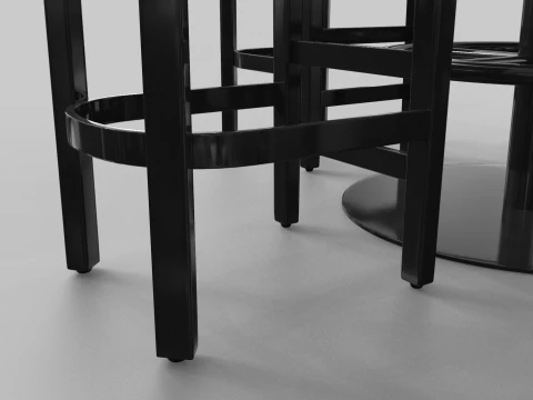 Delice - Chair and Table Set 3D Model