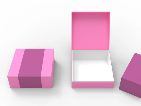 Diagonal Lid Gift Box 3D Model