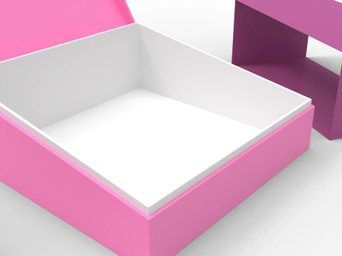 Diagonal Lid Gift Box 3D Model