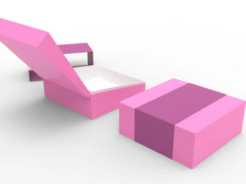 Diagonal Lid Gift Box 3D Model