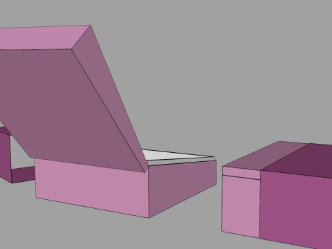 Diagonal Lid Gift Box 3D Model