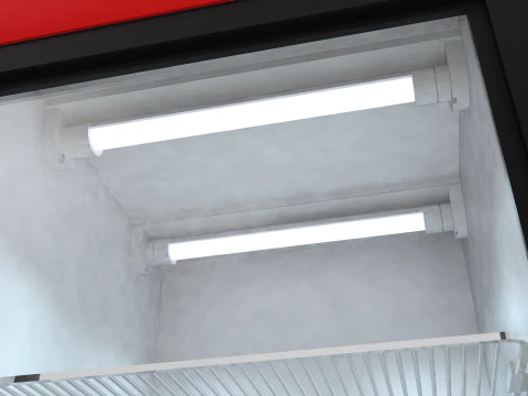 Double Door Cooler - Drinks Fridge Medium Size 3D Model