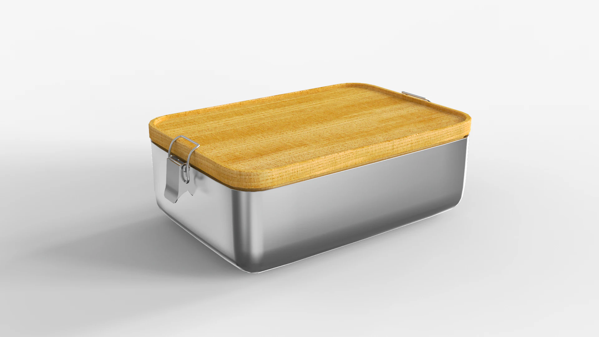 Eco Friendly Stainless Steel Lunch Box 3D Model .c4d .max .obj .3ds .fbx .stl .blend 