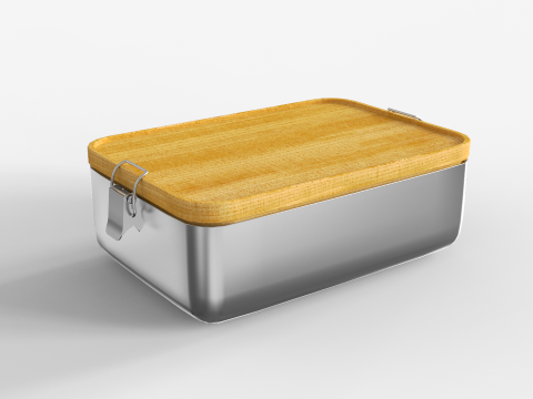 Eco Friendly Stainless Steel Lunch Box 3D Модель