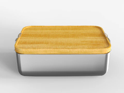 Eco Friendly Stainless Steel Lunch Box 3D Model