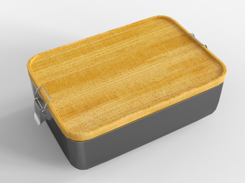 Portapranzo ecologico in acciaio inossidabile Modello 3D