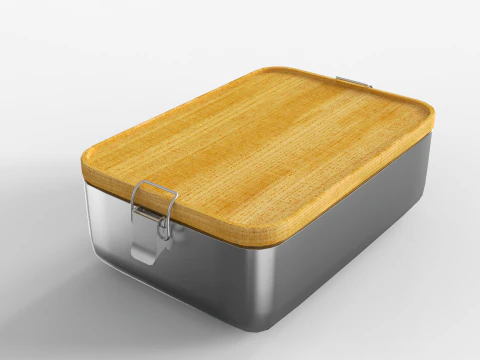 Eco Friendly Stainless Steel Lunch Box 3D Model