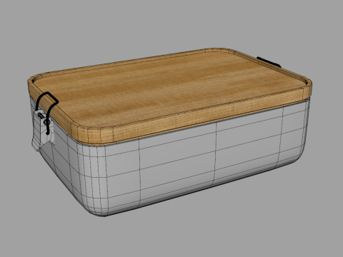 Portapranzo ecologico in acciaio inossidabile Modello 3D