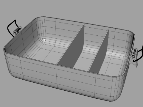 Portapranzo ecologico in acciaio inossidabile Modello 3D