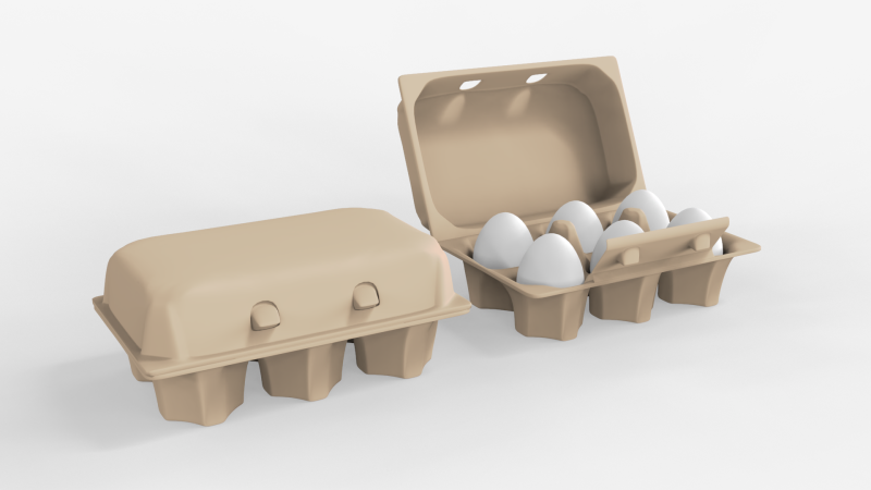 Eggs Box Model 3D .c4d .max .obj .3ds .fbx .stl .blend