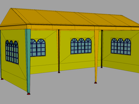 Event Tent 6x3meters Modèle 3D