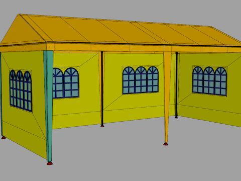 Event Tent 6x3meters 3D Model