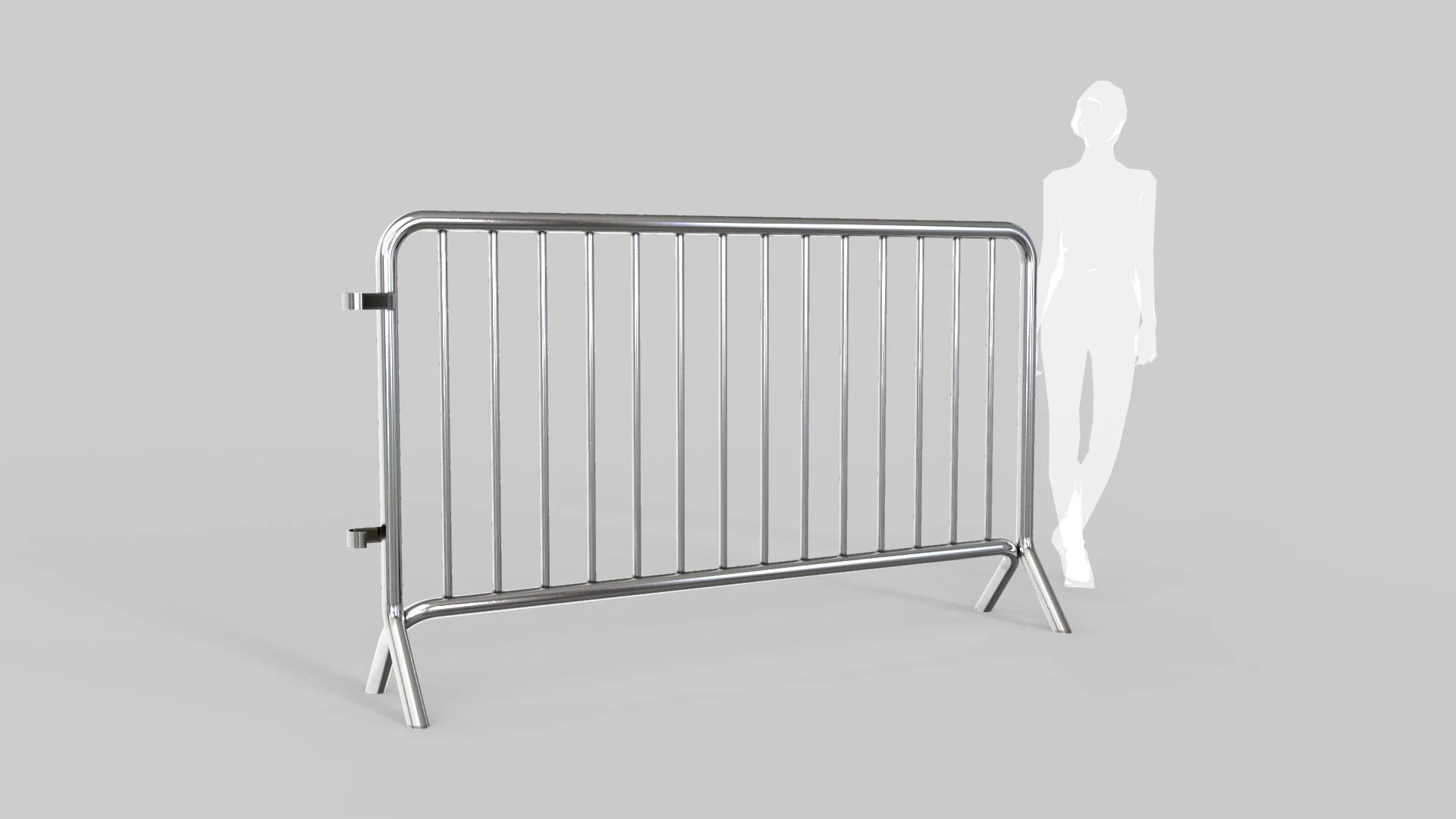 Fence Barrier - Crowd Control 1 3D Model .c4d .max .obj .3ds .fbx .stl .blend