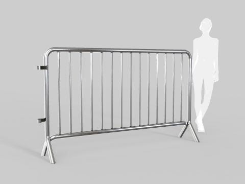 Fence Barrier - Crowd Control 1 3D Модель
