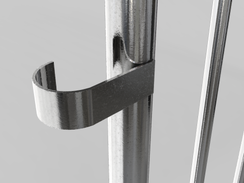 Fence Barrier - Crowd Control 1 3D Model