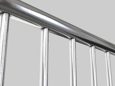 Fence Barrier - Crowd Control 1 3D Model
