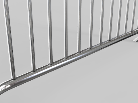 Fence Barrier - Crowd Control 1 3D Model