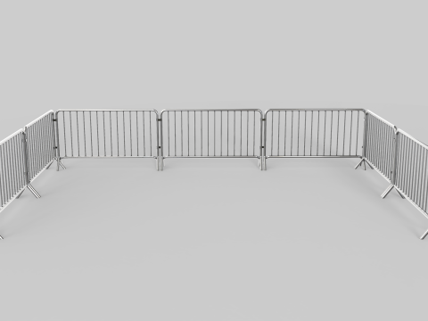 Fence Barrier - Crowd Control 1 3D Model