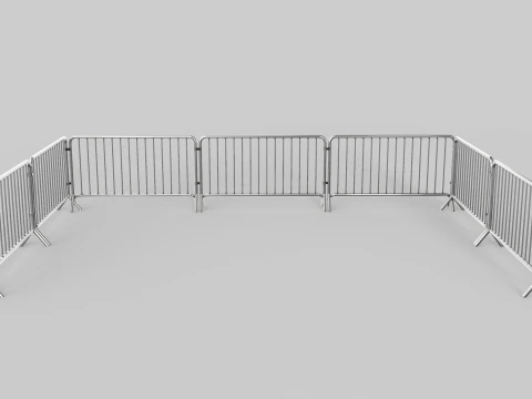 Fence Barrier - Crowd Control 1 3D Model