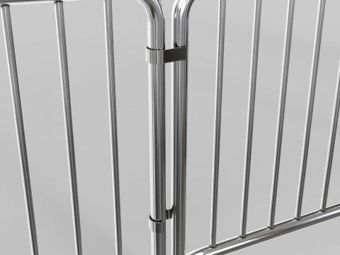 Fence Barrier - Crowd Control 1 3D Model