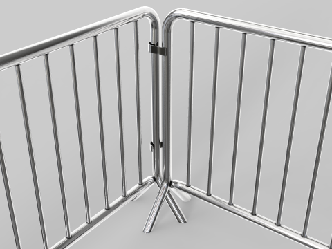 Fence Barrier - Crowd Control 1 3D Model