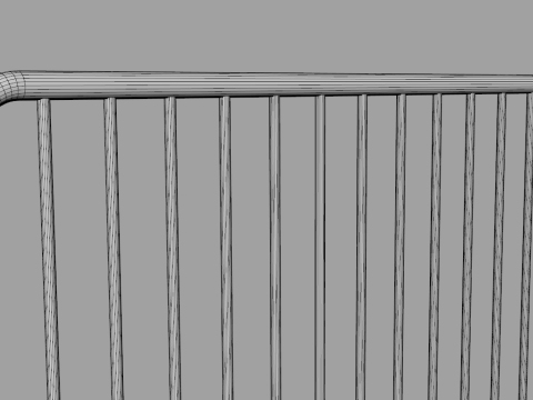 Fence Barrier - Crowd Control 1 3D Model