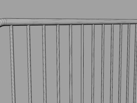 Fence Barrier - Crowd Control 1 3D Model