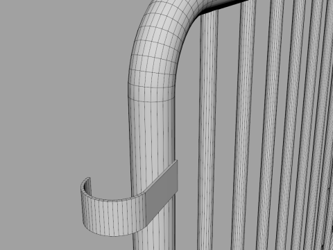 Fence Barrier - Crowd Control 1 3D Model