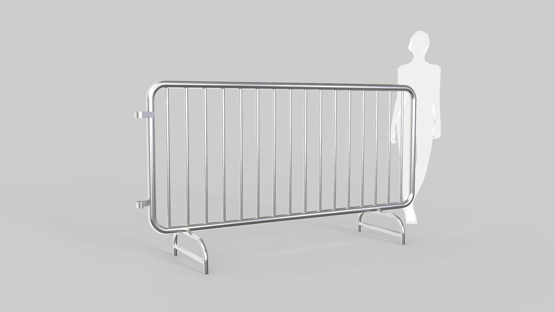 Fence Barrier - Crowd Control 2 3D Model .c4d .max .obj .3ds .fbx .stl .blend 