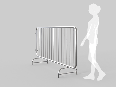 Fence Barrier - Crowd Control 2 3D Модель