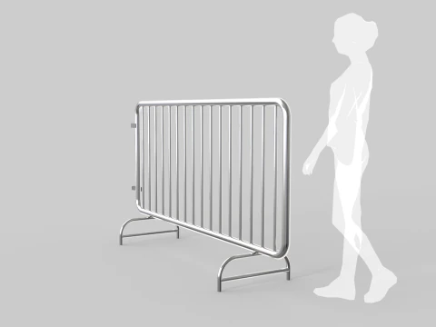 Fence Barrier - Crowd Control 2 3D Model