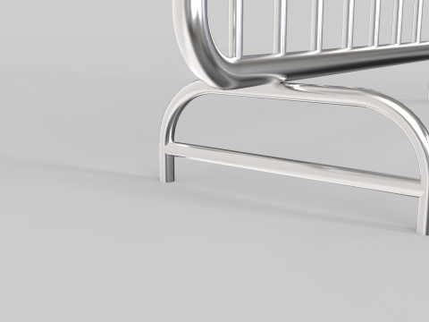Fence Barrier - Crowd Control 2 3D Модель