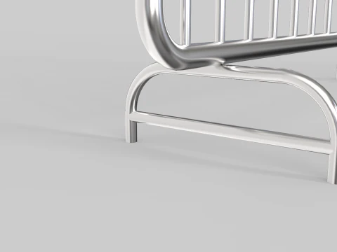 Fence Barrier - Crowd Control 2 3D Model