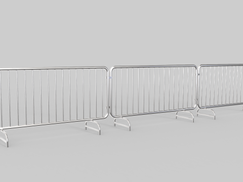 Fence Barrier - Crowd Control 2 3D Модель