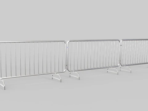Fence Barrier - Crowd Control 2 3D Model