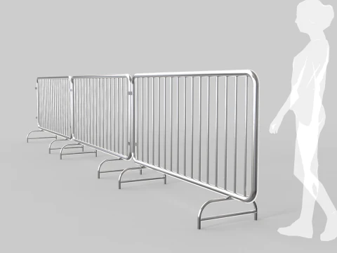 Fence Barrier - Crowd Control 2 3D Model