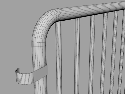 Fence Barrier - Crowd Control 2 3D Модель