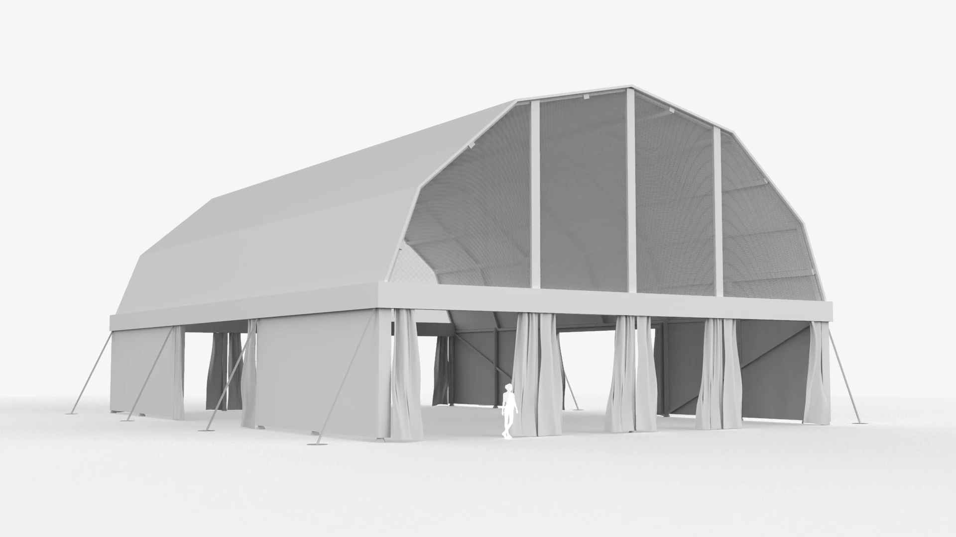 Festival Tent 3D Model .c4d .max .obj .3ds .fbx .stl .blend 