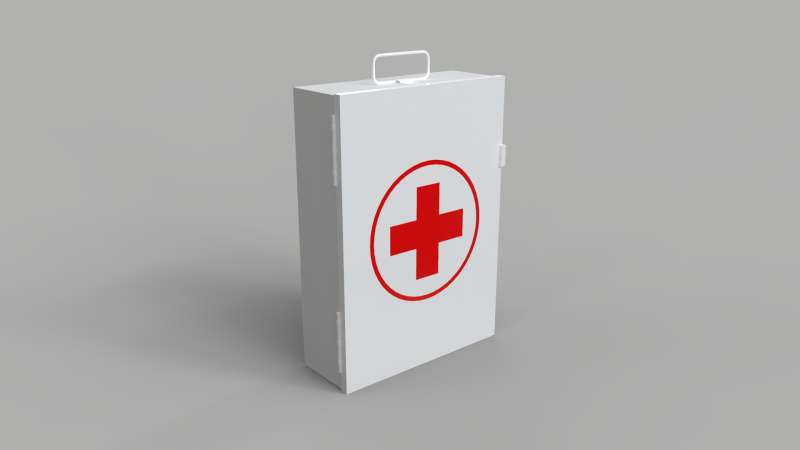 First Aid Wall Box 3D 模型 .c4d .max .obj .3ds .fbx .stl .blend 