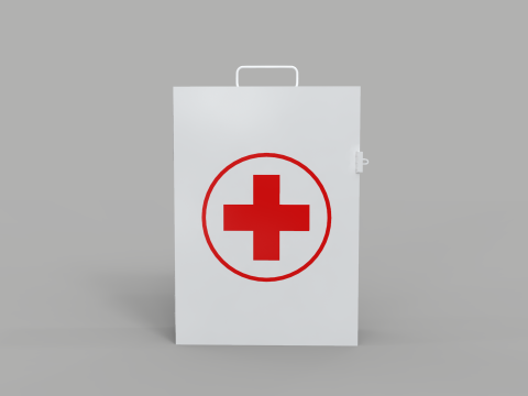 First Aid Wall Box 3D 模型