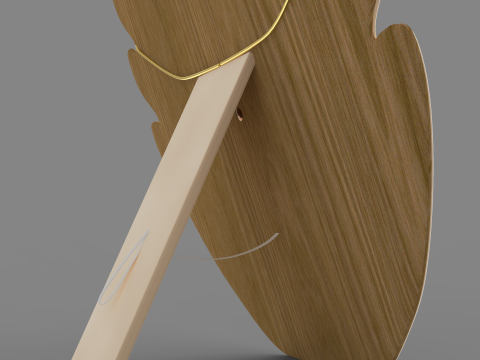 Flame Shape Necklace Display 3D Model