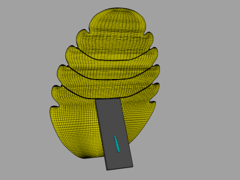 Flame Shape Necklace Display 3D Model