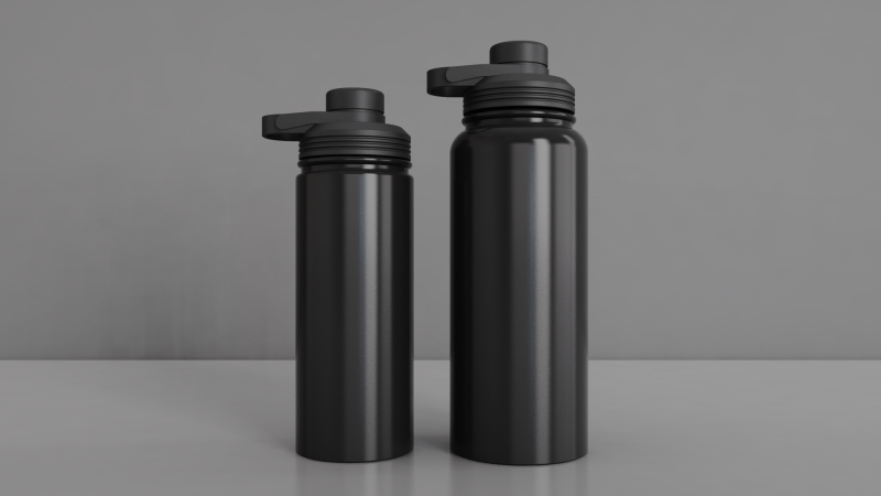 Flask Vacuum Thermos 3Dモデル .c4d .max .obj .3ds .fbx .stl .blend