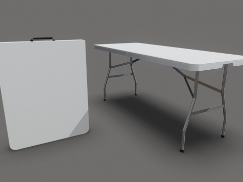 Folding Table - 6 Ft 3D Model