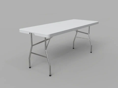 Folding Table - 6 Ft 3D Model