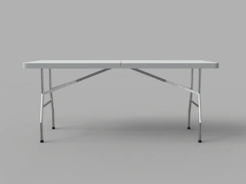 Folding Table - 6 Ft 3D Model