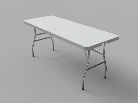 Folding Table - 6 Ft 3D Model