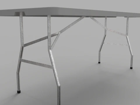 Folding Table - 6 Ft 3D Model