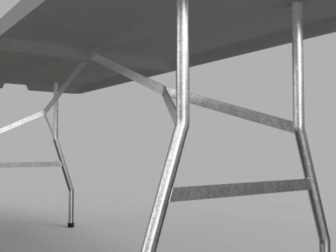 Folding Table - 6 Ft 3D Model